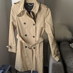 RARE Jack Wills Tan Belted Trench Coat